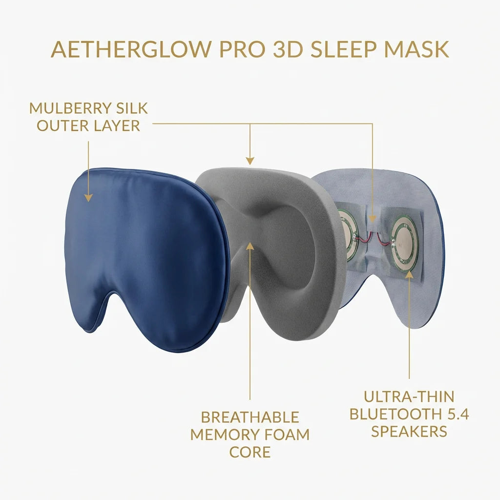 AetherGlow Pro — 3D Zero-Pressure Bluetooth Sleep Mask